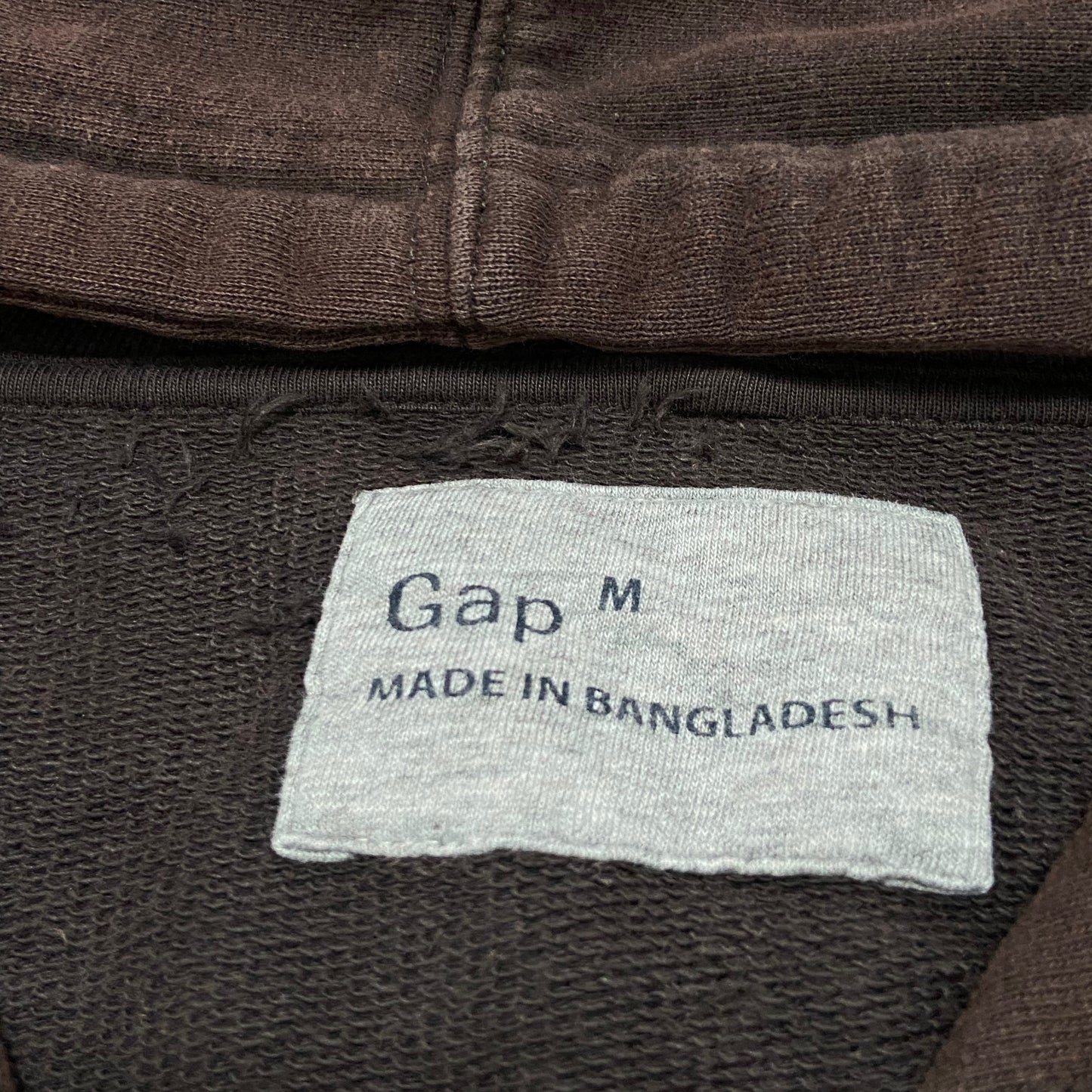 GAP SUNFADED BROWNIE ZIP HOODIE 2000s