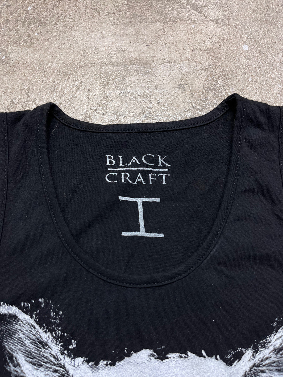 GOTHIC PUSSY CAT LUCIPURR BLACK CRAFT TOP TANK TEE