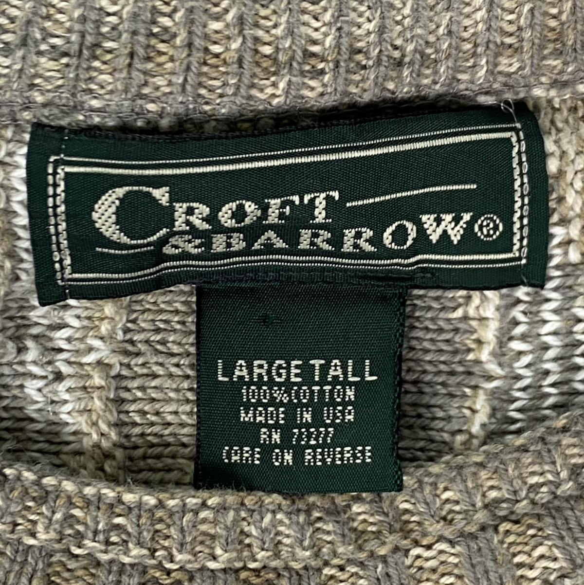 CROFT & BARROW 3D PATTERN HEAVY KNITTED SWEATER