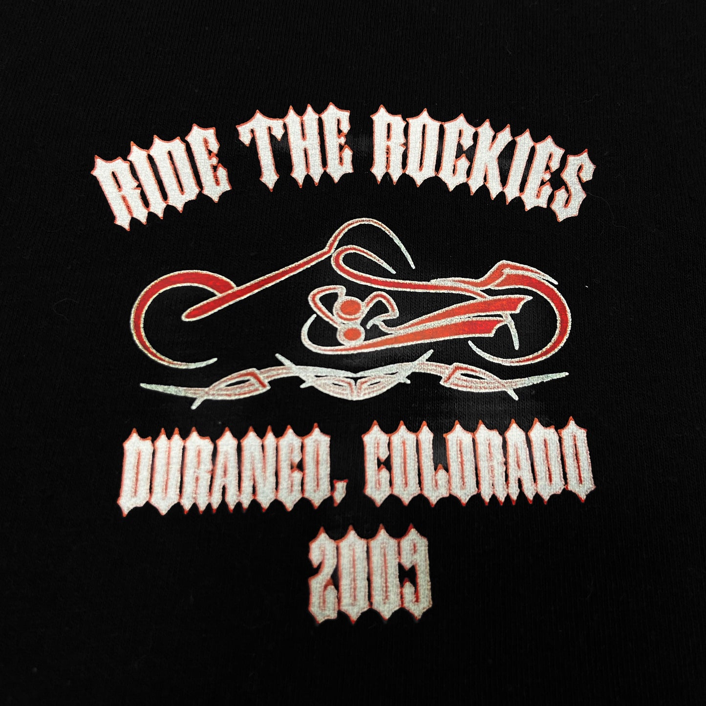 LIQUID BLUE - RIDE THE ROCKIES TEE 2000s