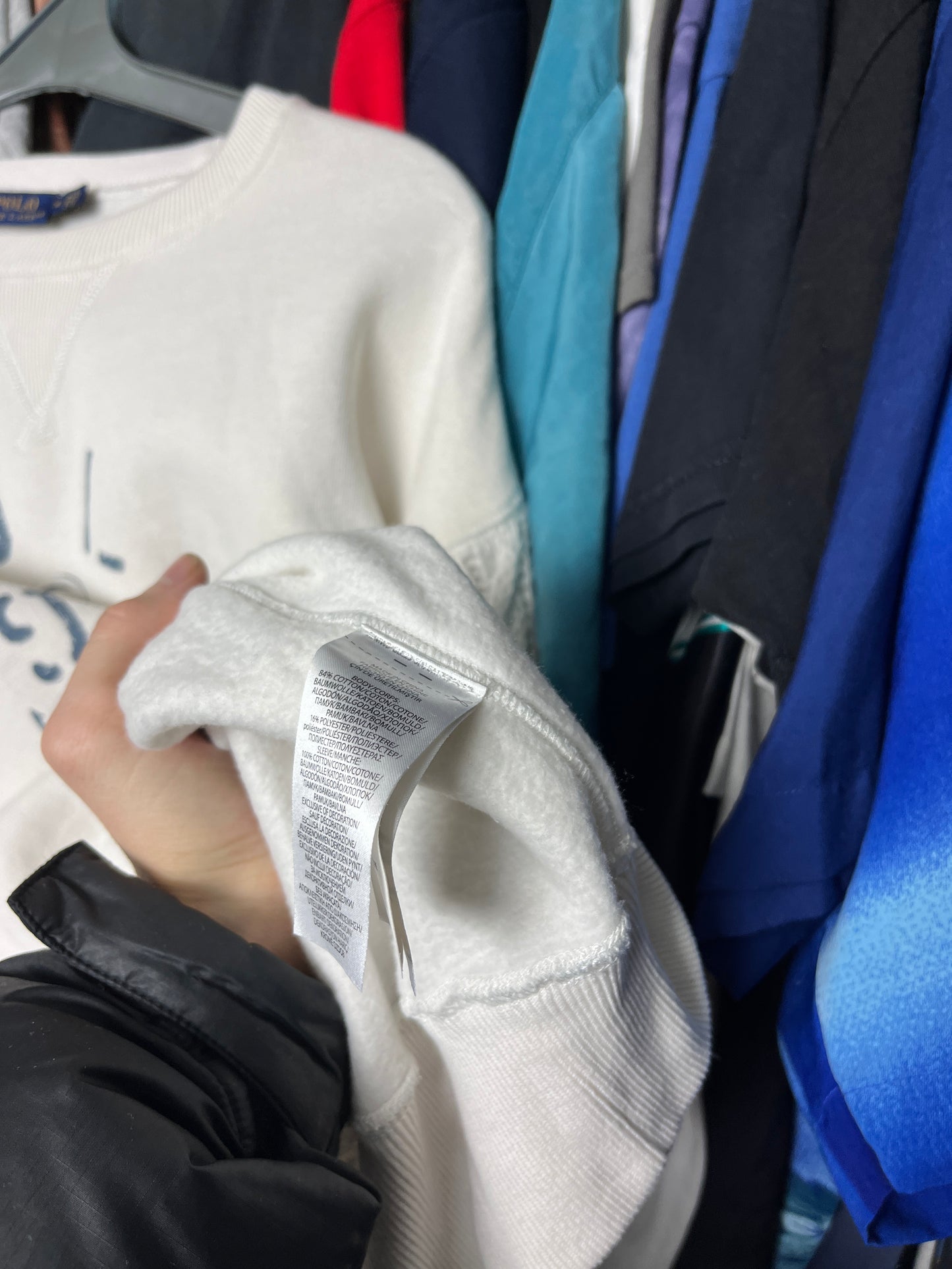 POLO RALPH LAUREN USRL 1967 ARAN-KNIT SLEEVE ANCHOR SWEATSHIRT