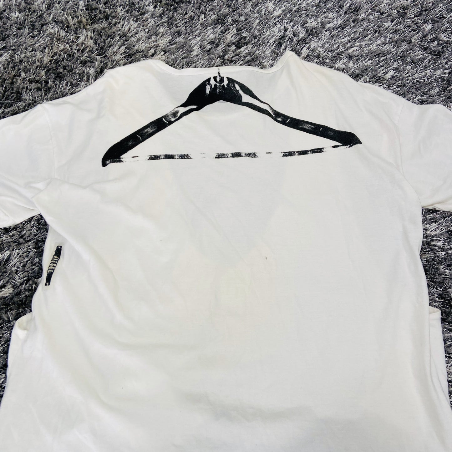 DIESEL RECONSTRUCTED "BLACK GOLD" HANGER TEE 2000s