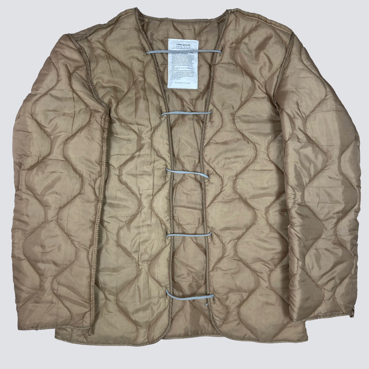MILITARY TACTICAL BONDAGE OVERSIZED NYLON LINER JACKET 1990s