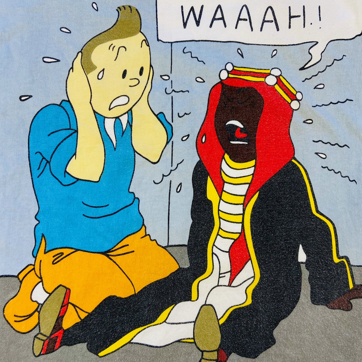 1990s TINTIN "LAND OF BLACK GOLD" TEE