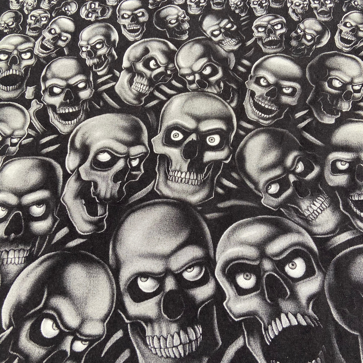 OVERPRINTED 3D SKULL TEE 1990s