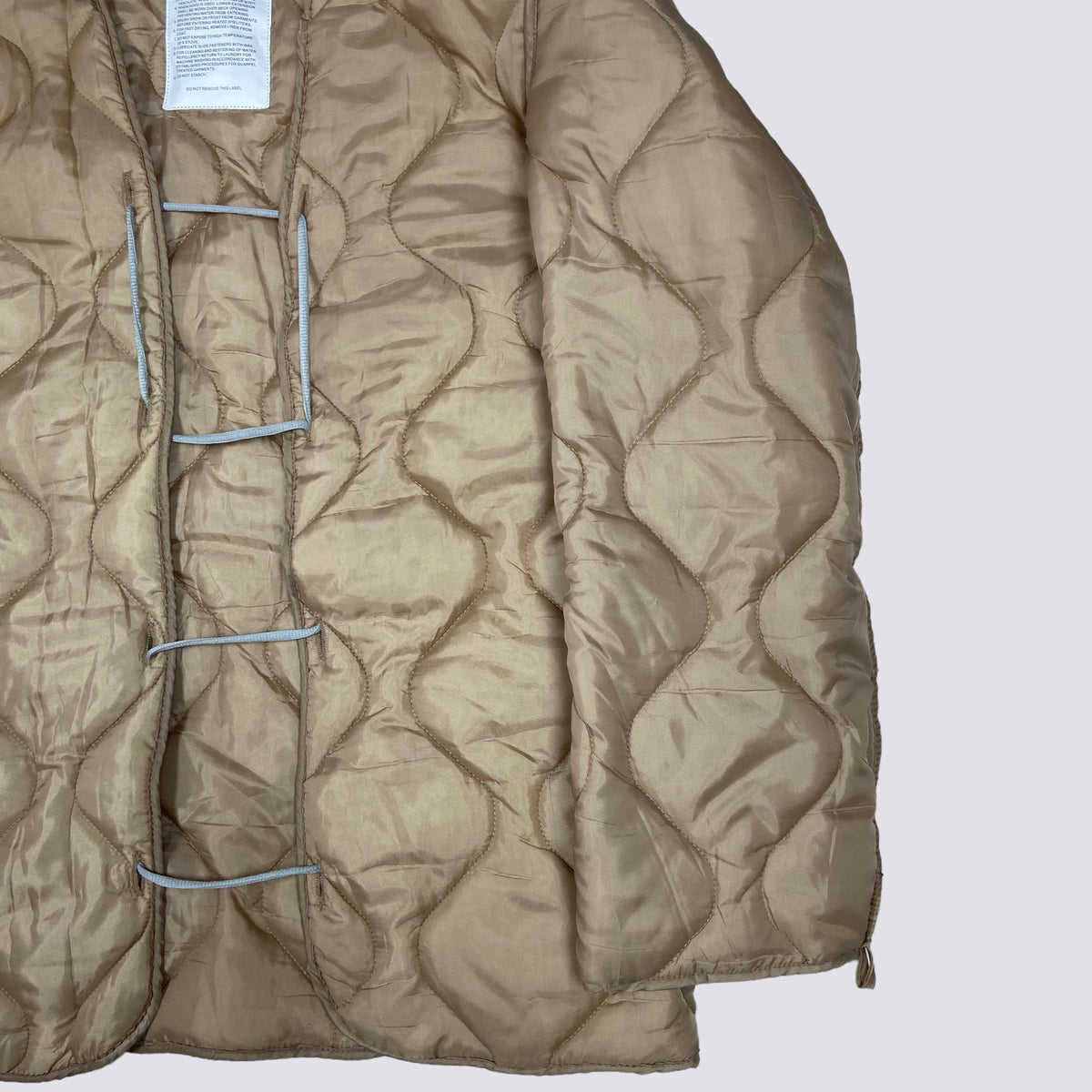MILITARY TACTICAL BONDAGE OVERSIZED NYLON LINER JACKET 1990s