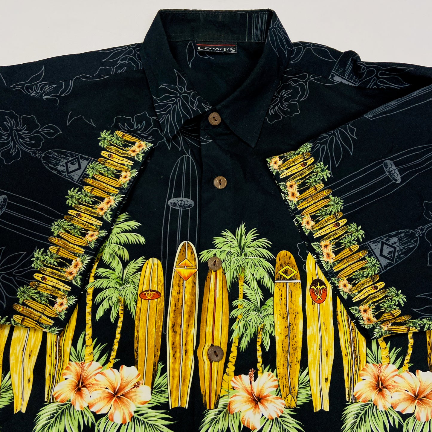 1990s SURFING HAWAIIAN ALOHA SHIRT