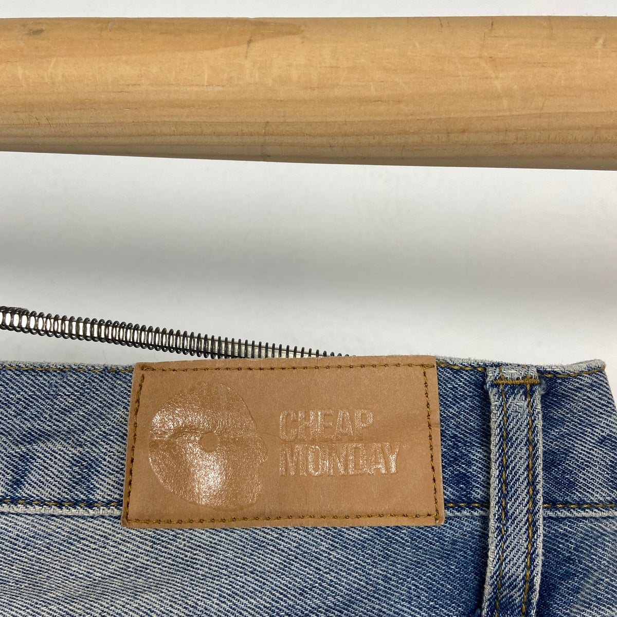 CHEAP MONDAY PATCHWORK FADED JEANS PANTS