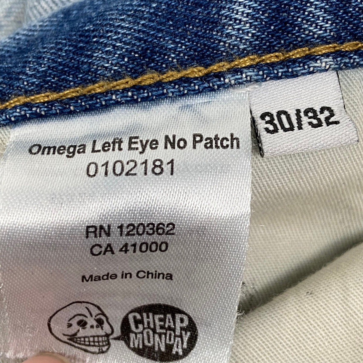 CHEAP MONDAY PATCHWORK FADED JEANS PANTS