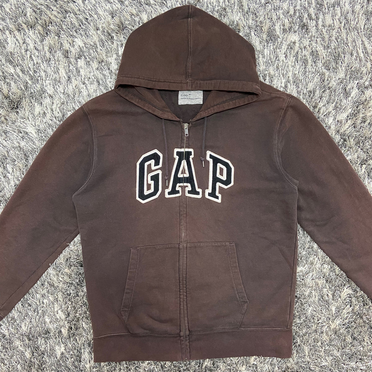 GAP SUNFADED BROWNIE ZIP HOODIE 2000s