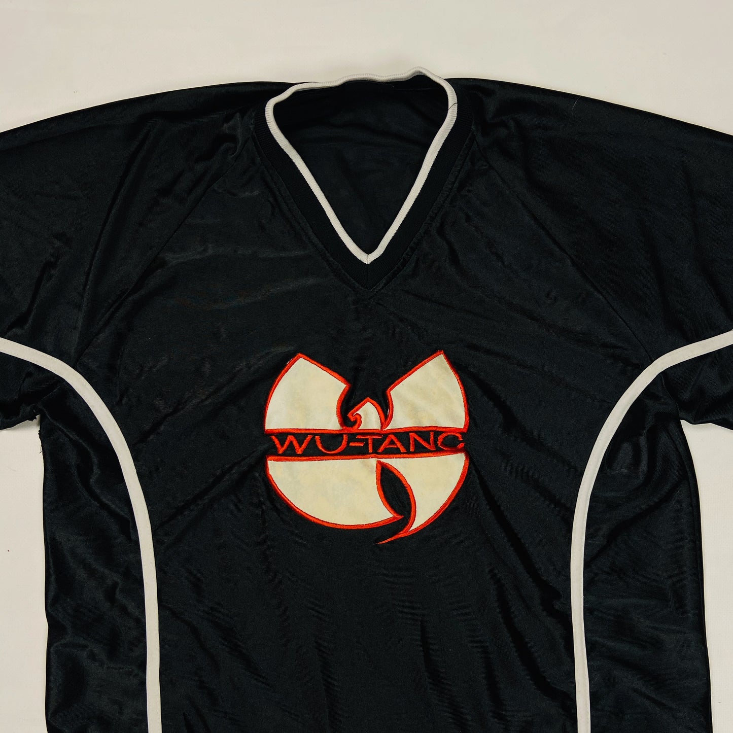 WU TANG CLAN 1990s EMBROIDERED BIG LOGO JERSEY SHIRT
