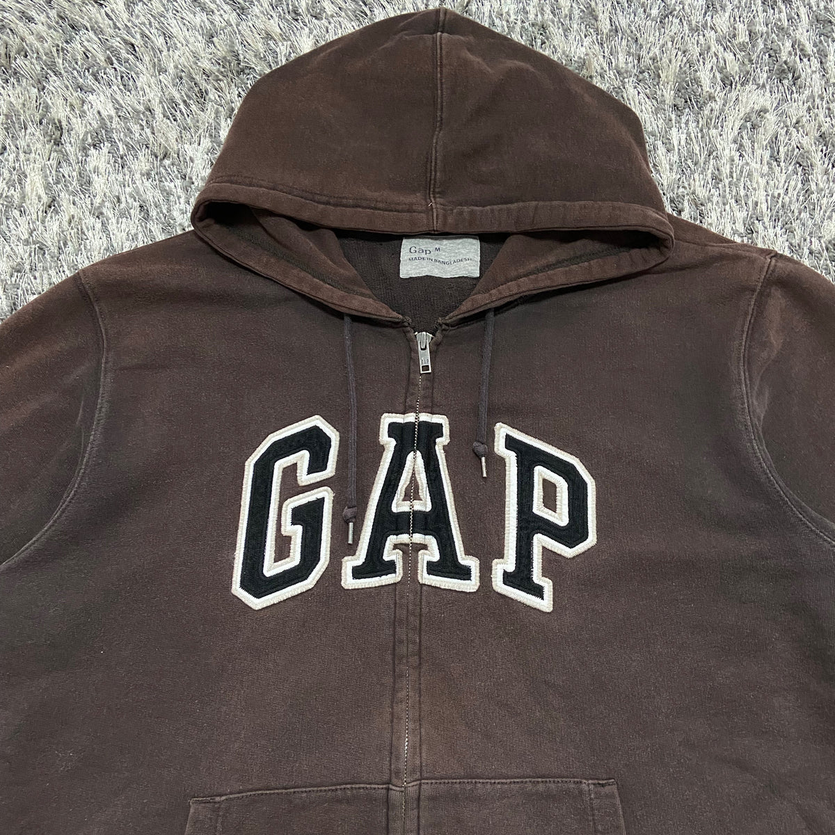GAP SUNFADED BROWNIE ZIP HOODIE 2000s