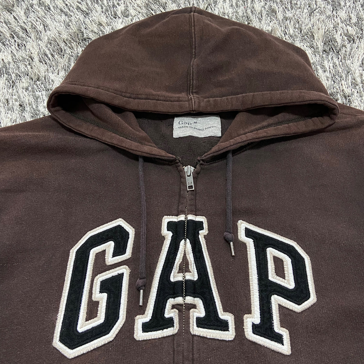 GAP SUNFADED BROWNIE ZIP HOODIE 2000s
