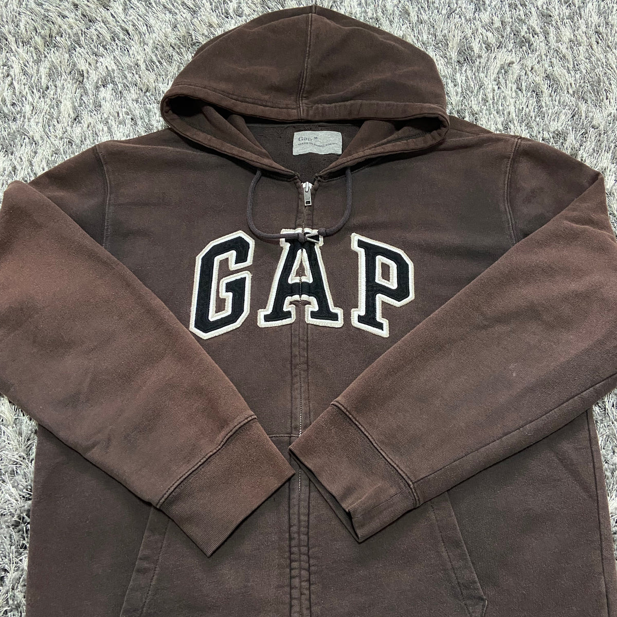 GAP SUNFADED BROWNIE ZIP HOODIE 2000s
