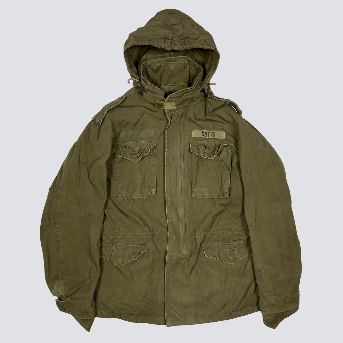 1970s SURPLUS M-65 S&T-75 MULTIPOCKET BONDAGE FADED FIELD JACKET