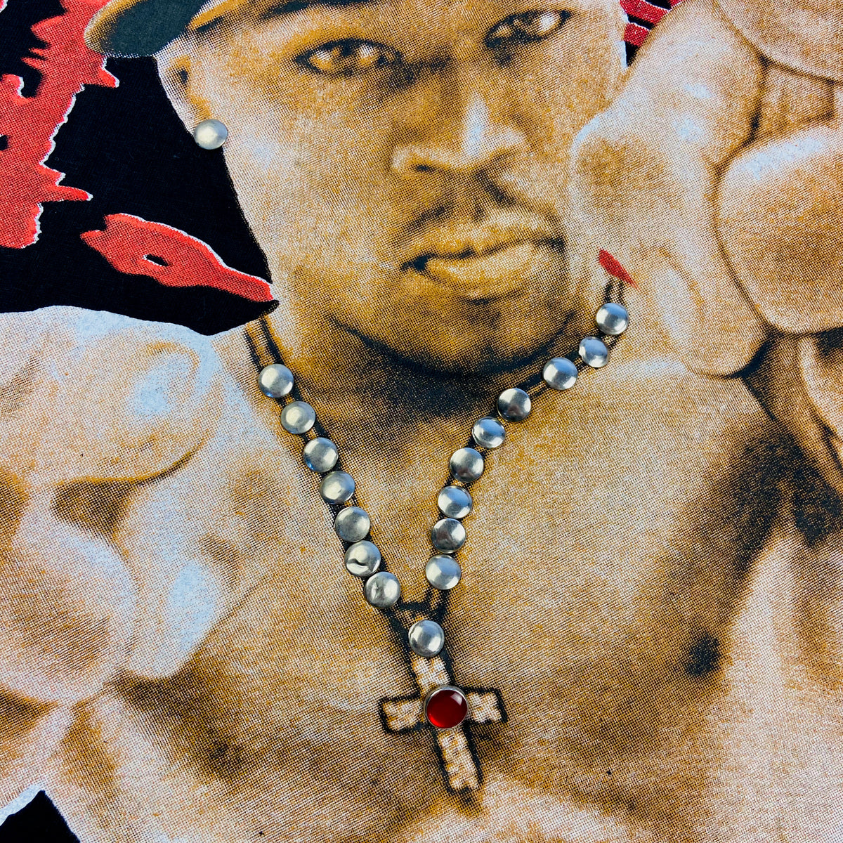 50 CENT BADBOY WITH METAL CHAIN TEE 1990s