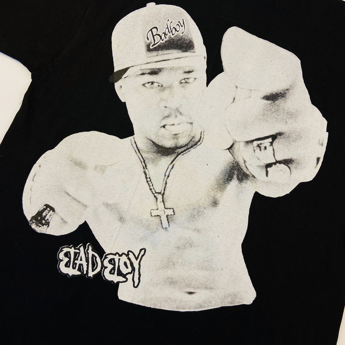50 CENT BADBOY WITH METAL CHAIN TEE 1990s