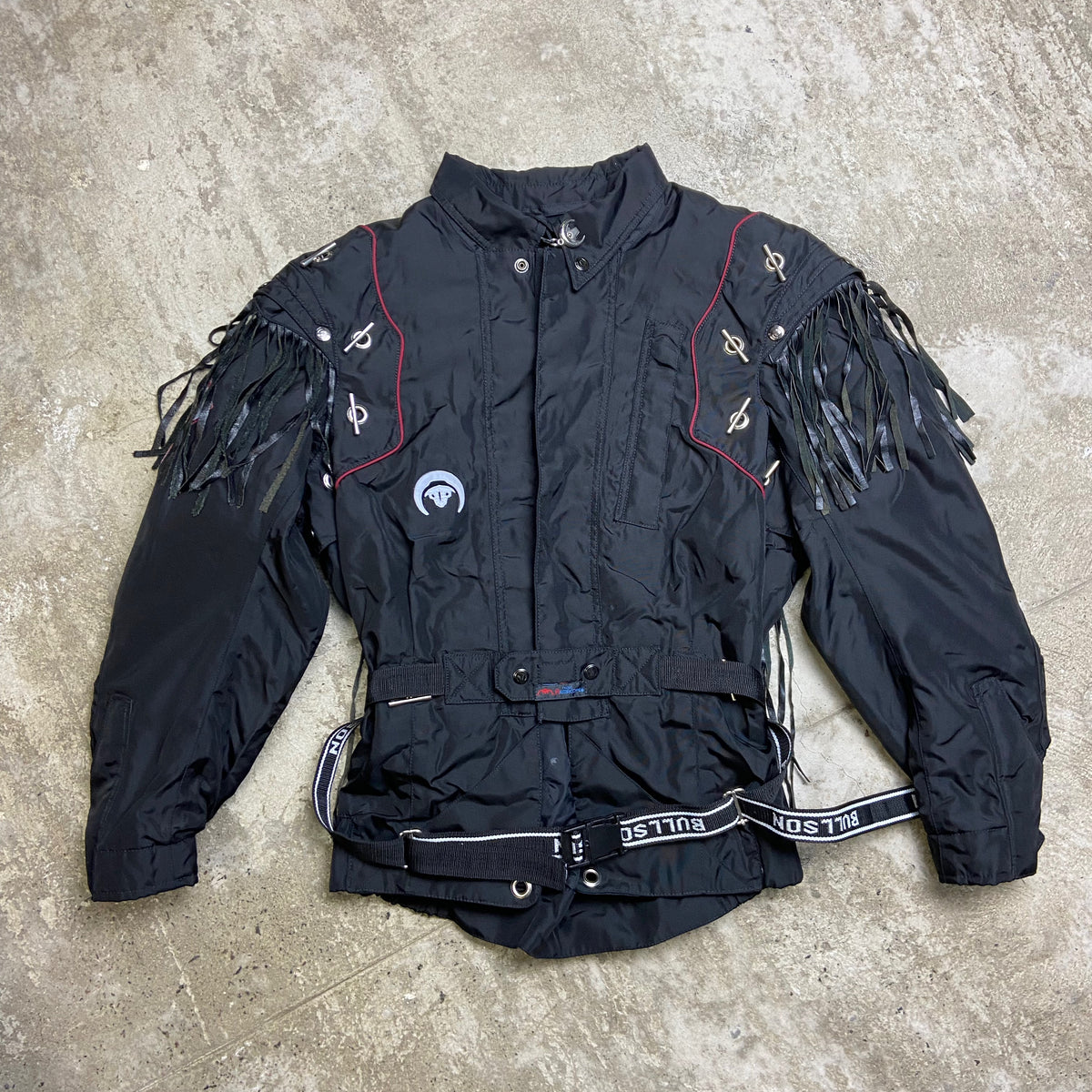 1980s BULLSON BONDAGE FRINGE BIKER BOMBER JACKET