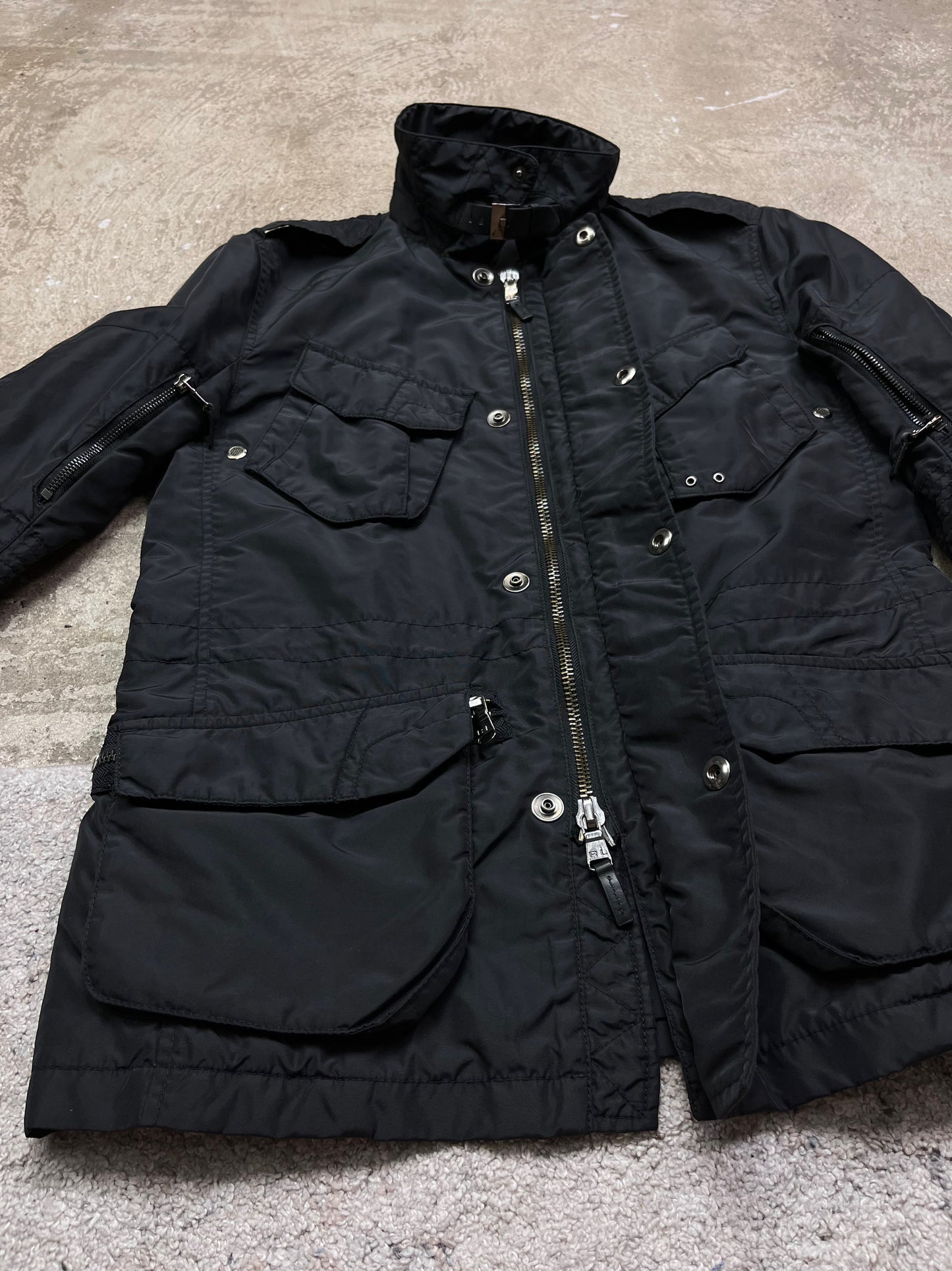 VINTAGE RALPH LAUREN BLACK LABEL M-65 NYLON TACTICAL FIELD JACKET 2009