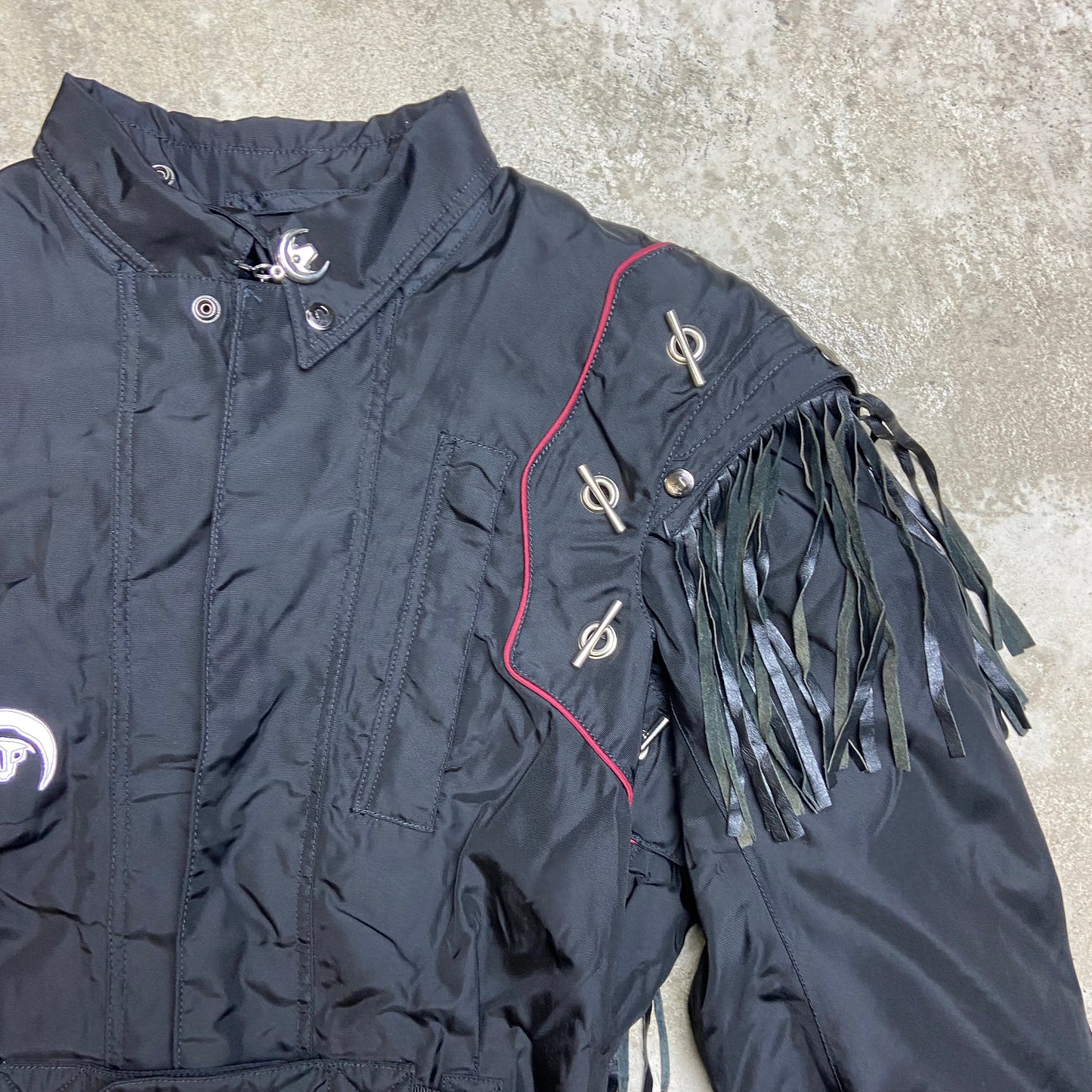 1980s BULLSON BONDAGE FRINGE BIKER BOMBER JACKET