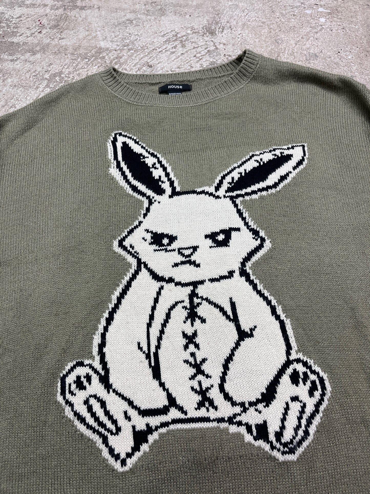 SAD BUNNY KNITTED SWEATER