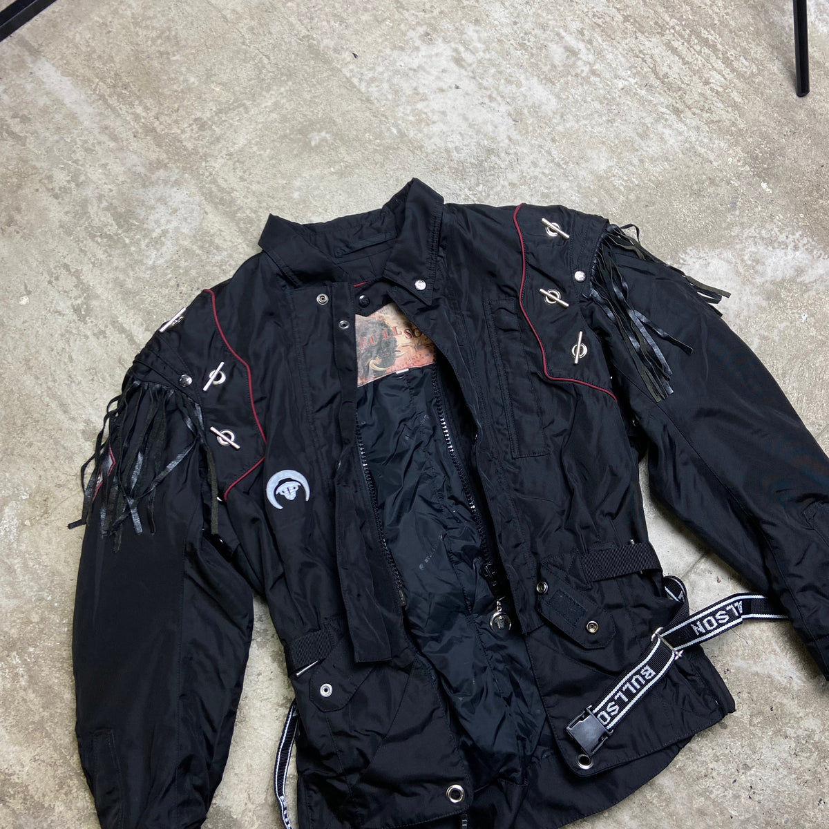 1980s BULLSON BONDAGE FRINGE BIKER BOMBER JACKET