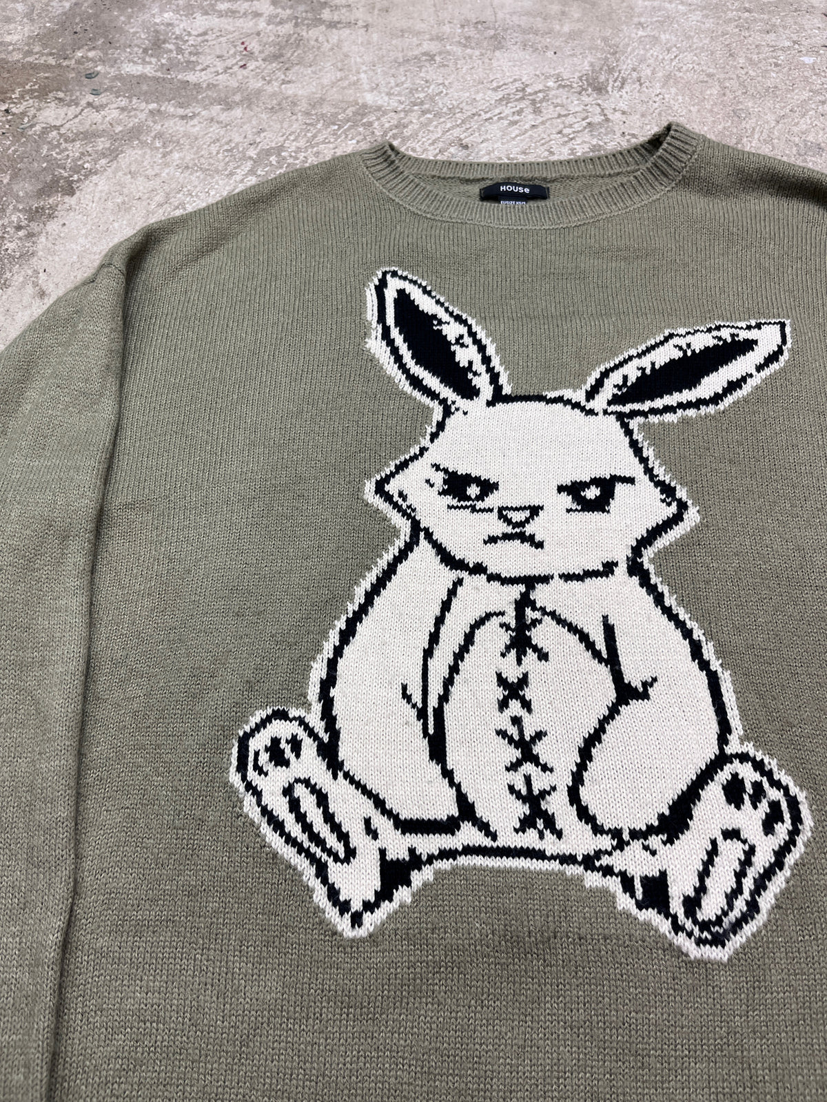 SAD BUNNY KNITTED SWEATER