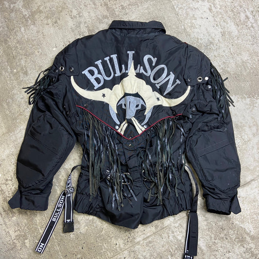 1980s BULLSON BONDAGE FRINGE BIKER BOMBER JACKET