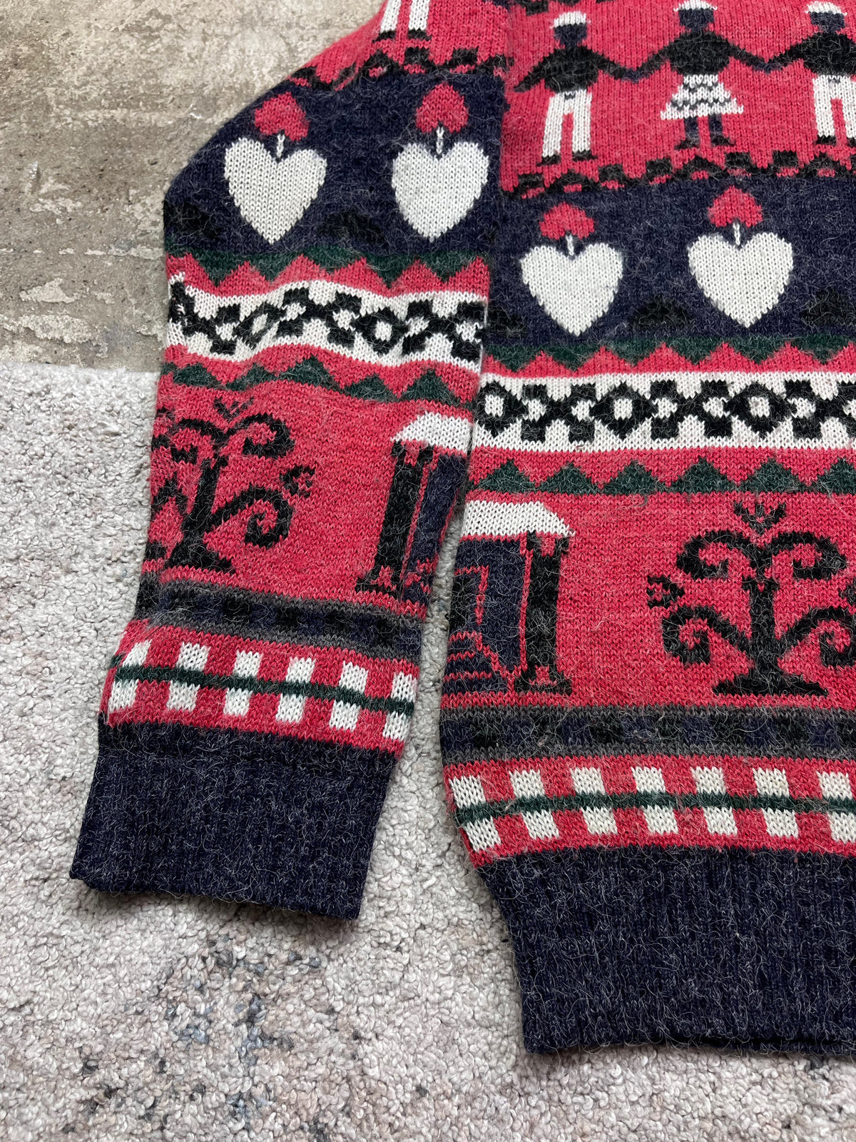 C&A CUTE OVERSIZED WOOL KNITTED SWEATER 1980s