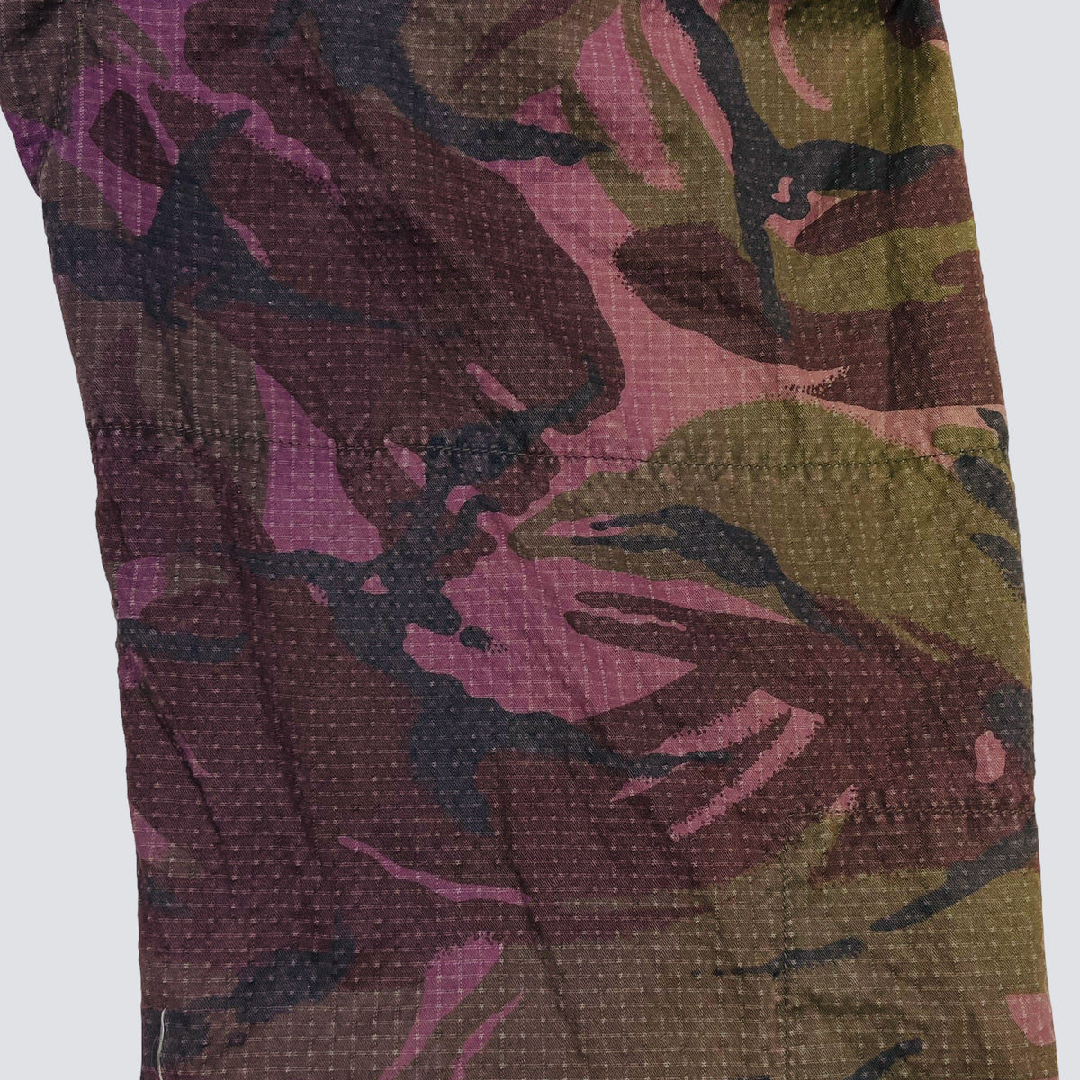 1990s PURPLE OVERDYED CAMO SMOCK COMBAT MULTIPOCKET FADED JACKET