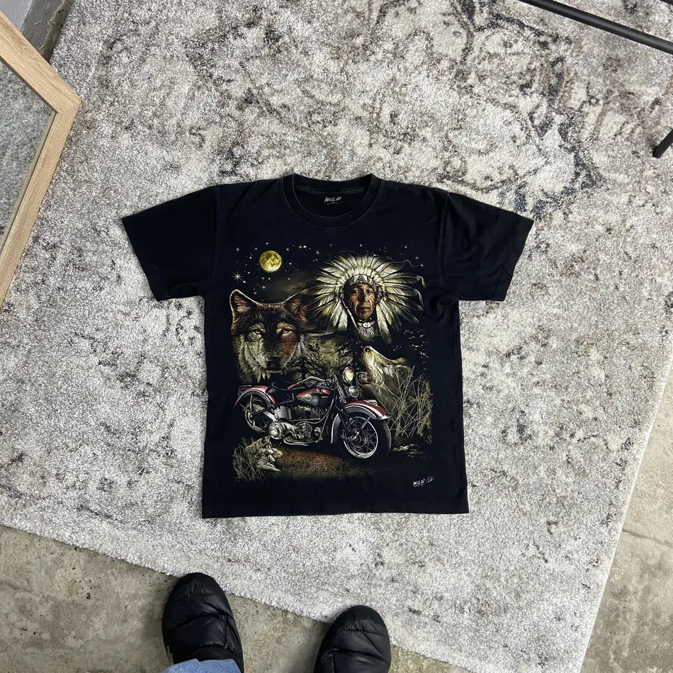 1990s WILD INDIAN NATIVE FADED TEE