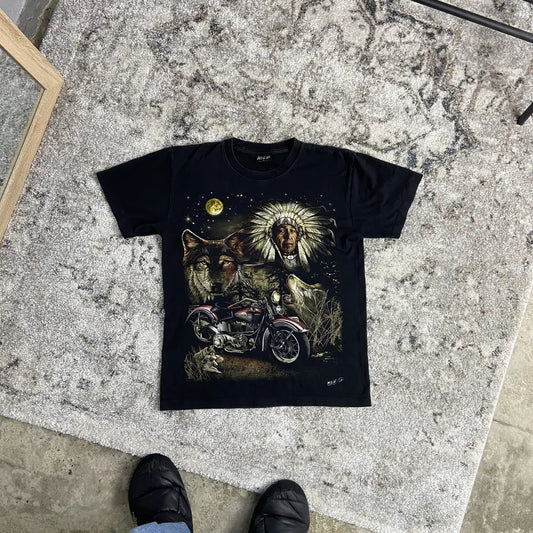 1990s WILD INDIAN NATIVE FADED TEE