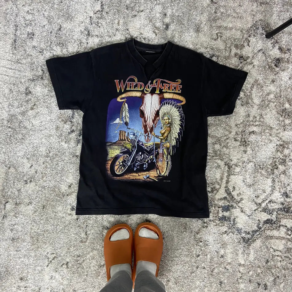 1980s "WILD & FREE" FADED TEE