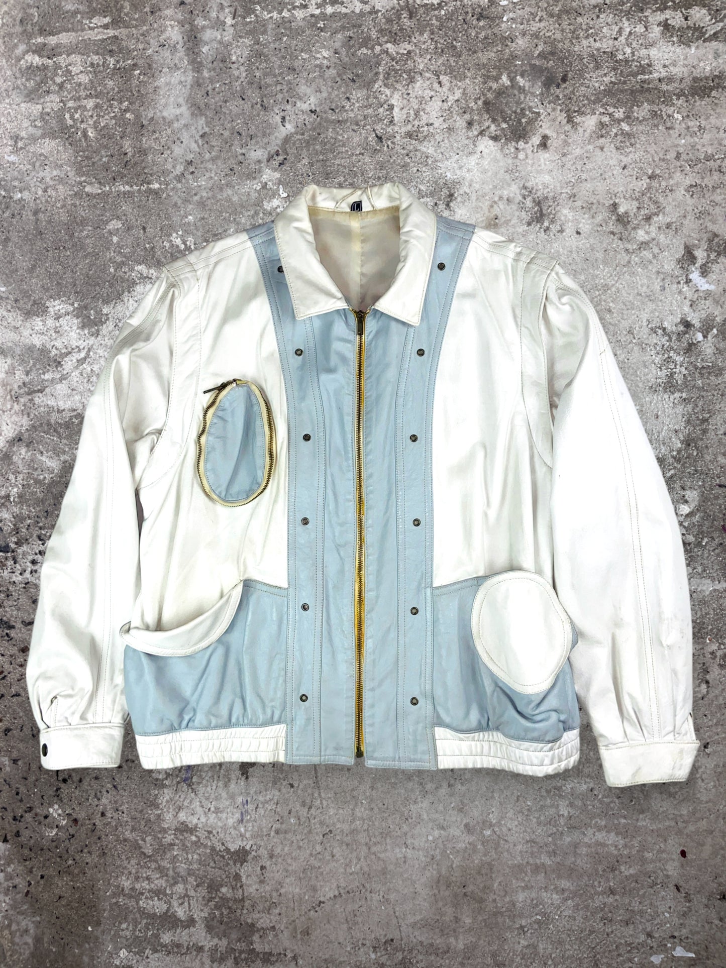 1970s ARCHIVE MULTIPOCKET TRANSFORMER LEATHER JACKET