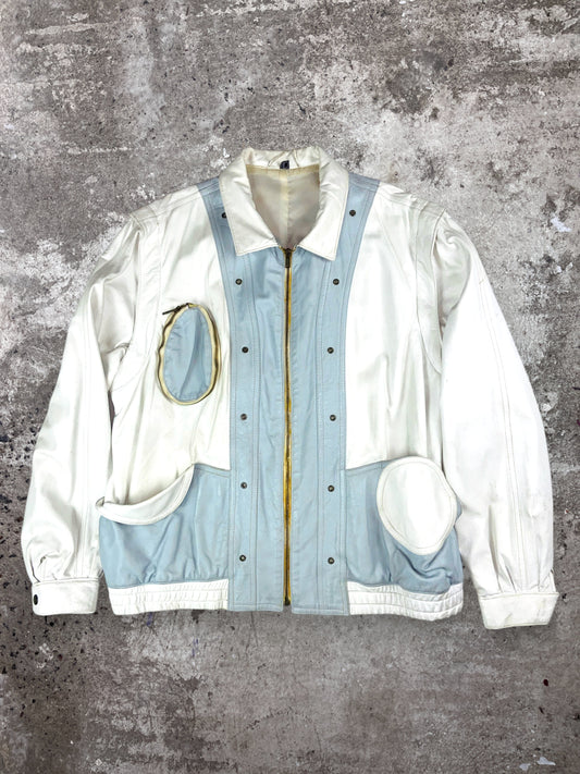 1970s ARCHIVE MULTIPOCKET TRANSFORMER LEATHER JACKET