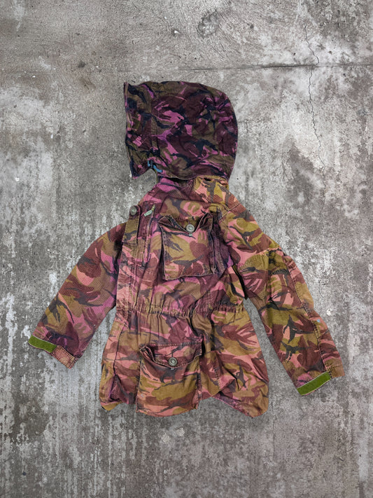 1990s PURPLE OVERDYED CAMO SMOCK COMBAT MULTIPOCKET FADED JACKET