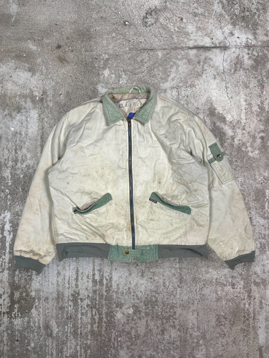 WRANGLER ALASKA BLUE BELL INC. DRILLING ARCTIC HEAVY WORK FADED JACKET 1970s