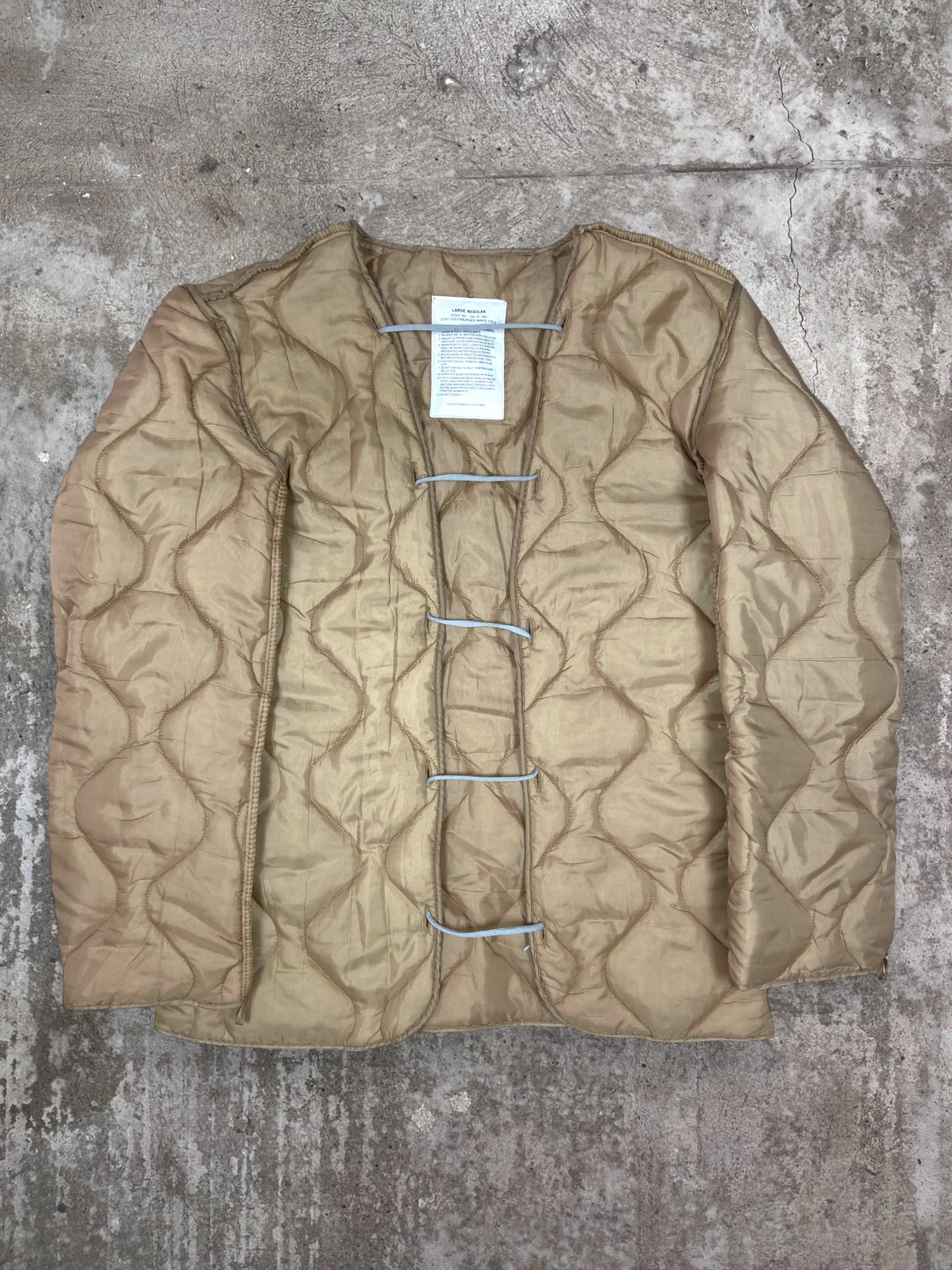 MILITARY TACTICAL BONDAGE OVERSIZED NYLON LINER JACKET 1990s