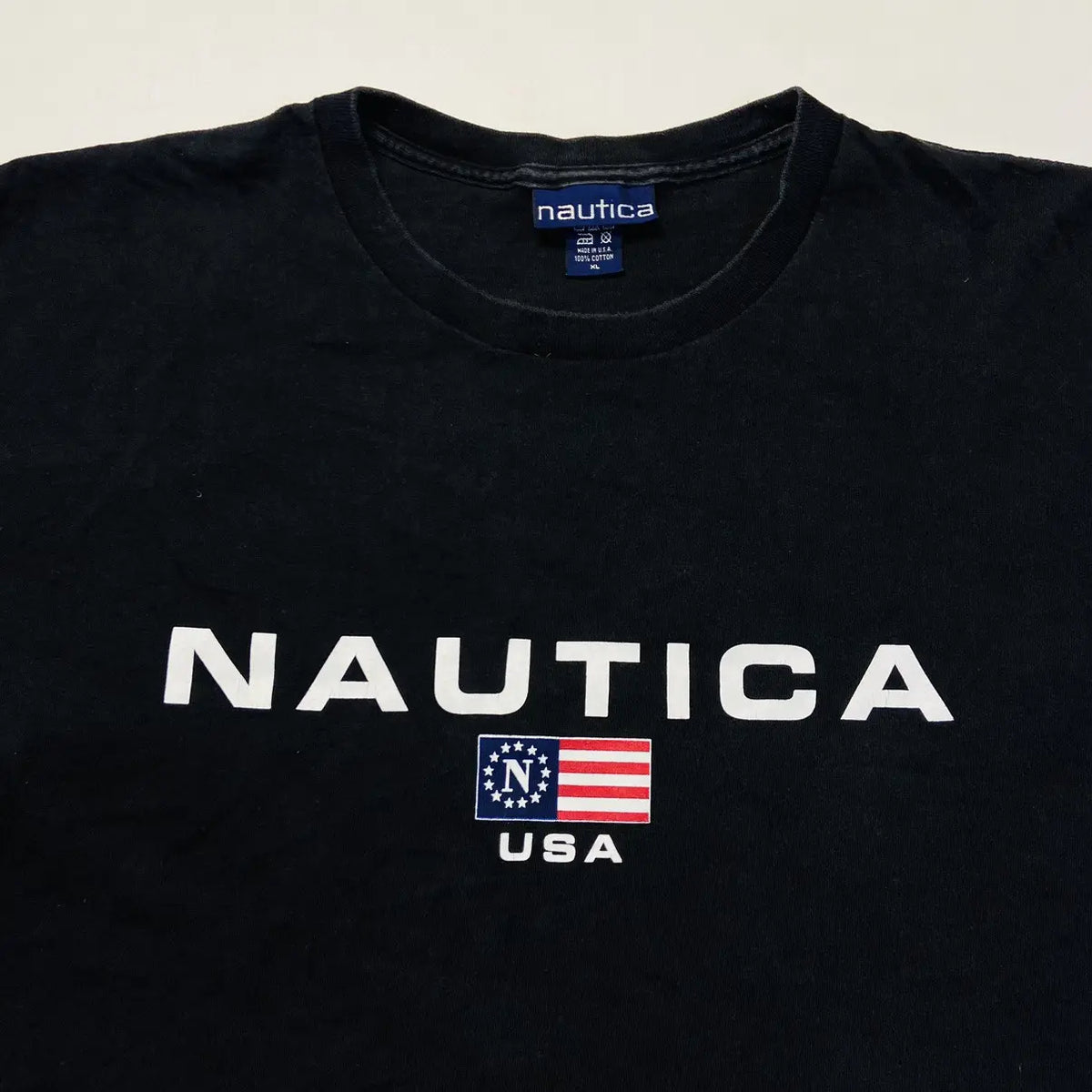 1990s NAUTICA MADE IN USA FADED TEE