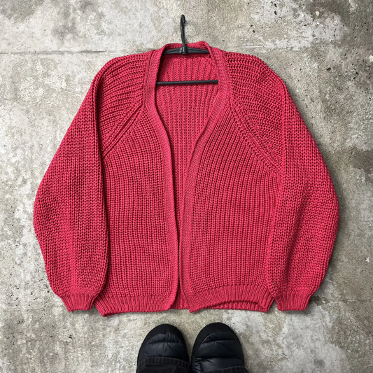 1980s OVERSIZED HEAVY KNITTED CARDIGAN
