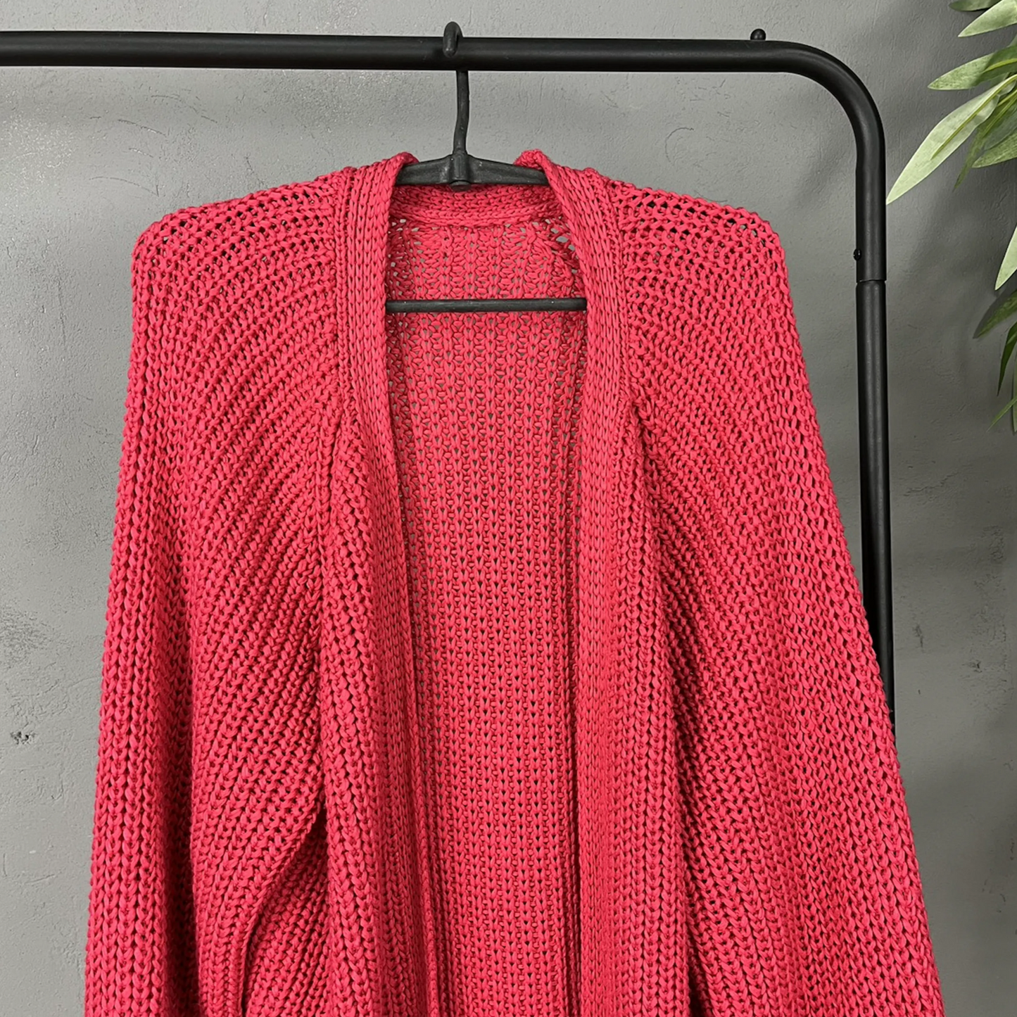 1980s OVERSIZED HEAVY KNITTED CARDIGAN