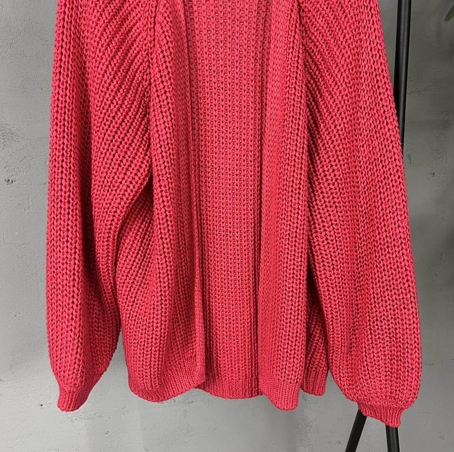 1980s OVERSIZED HEAVY KNITTED CARDIGAN