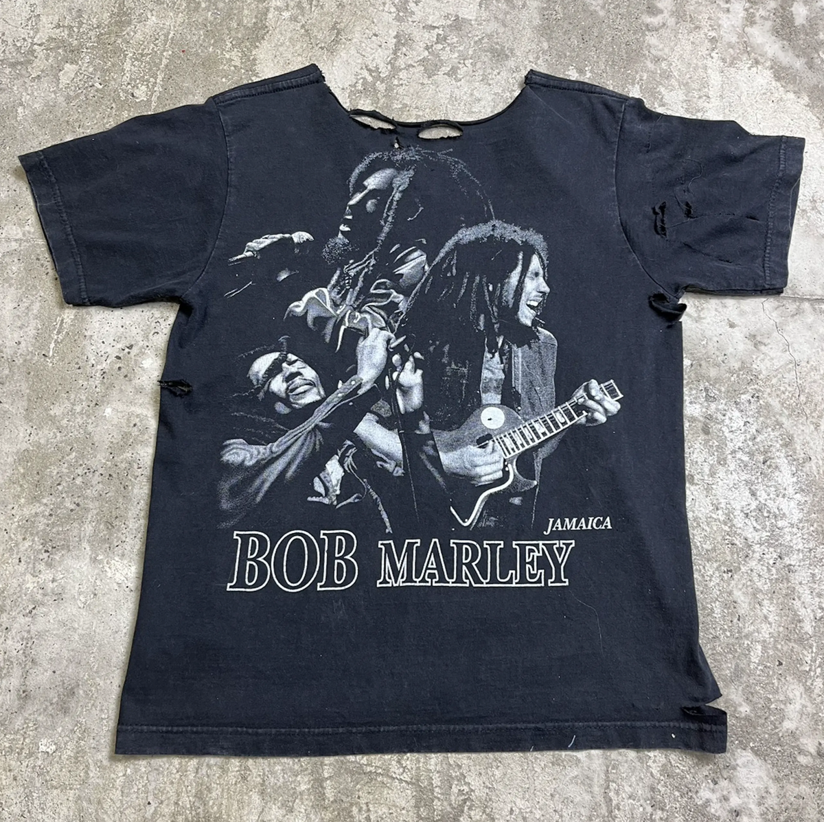 DISTRESSED BOB MARLEY RASTAFARIAN TEE 1990s