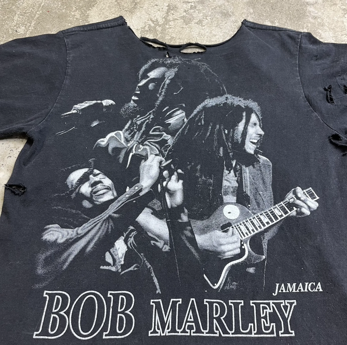 DISTRESSED BOB MARLEY RASTAFARIAN TEE 1990s