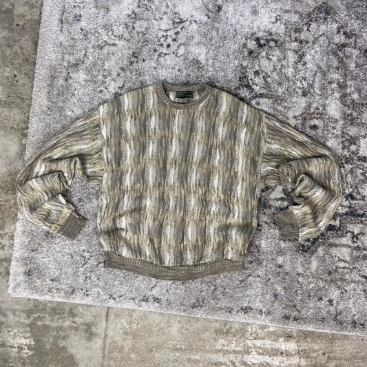 CROFT & BARROW 3D PATTERN HEAVY KNITTED SWEATER