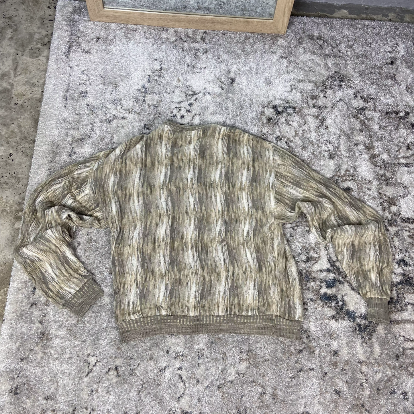 CROFT & BARROW 3D PATTERN HEAVY KNITTED SWEATER