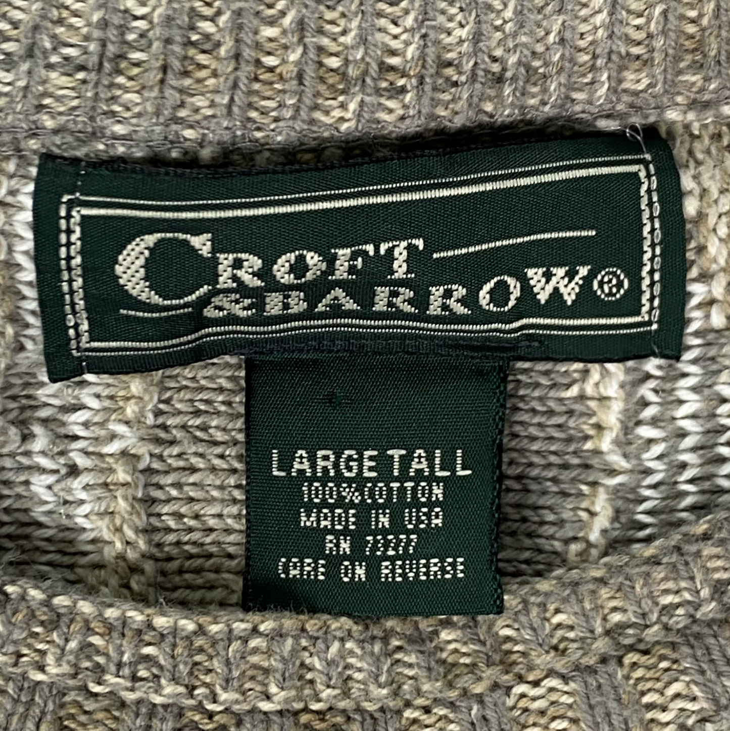 CROFT & BARROW 3D PATTERN HEAVY KNITTED SWEATER
