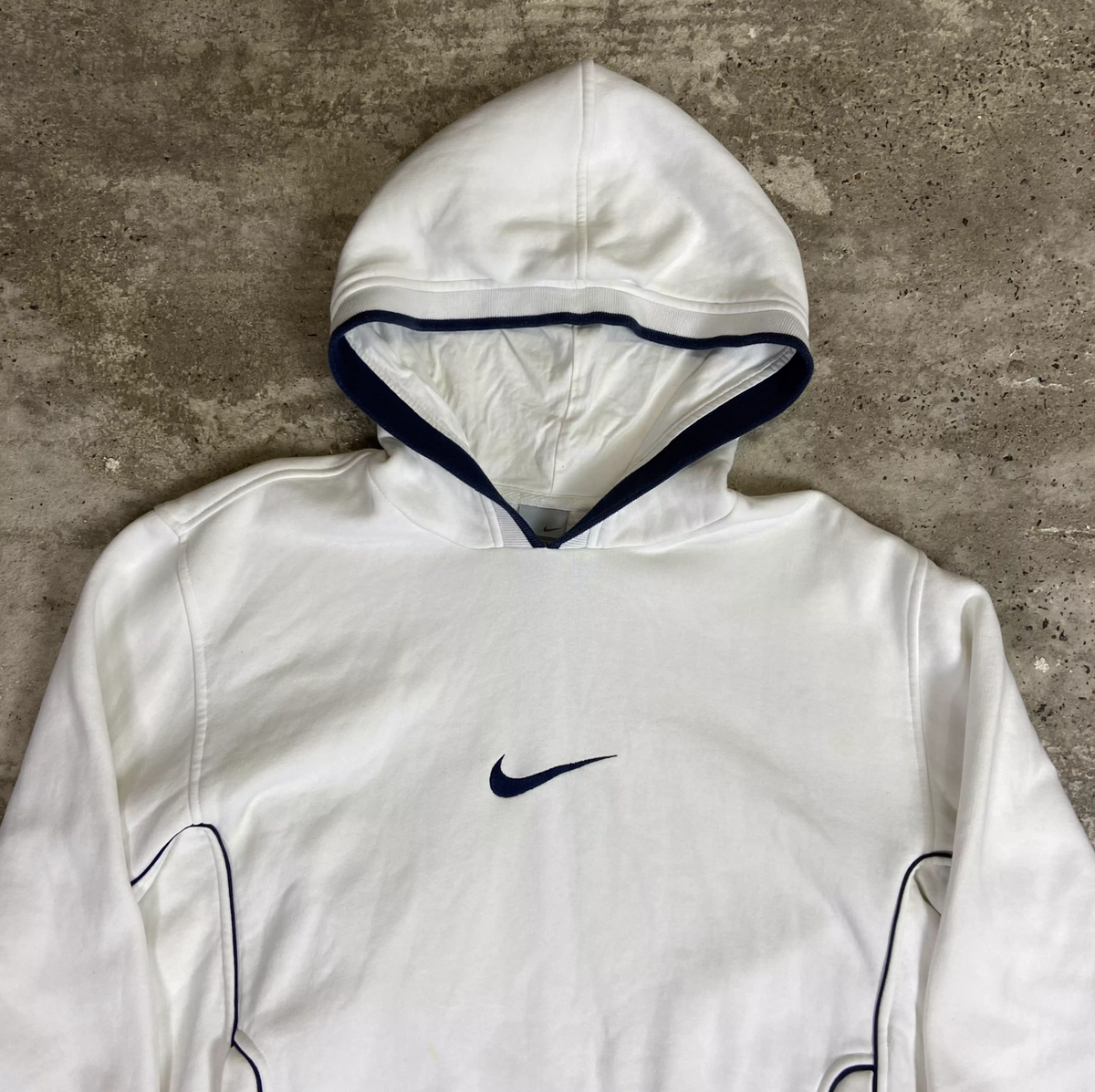 1990s NIKE CENTER SWOOSH REVERSE WAVE HOODIE