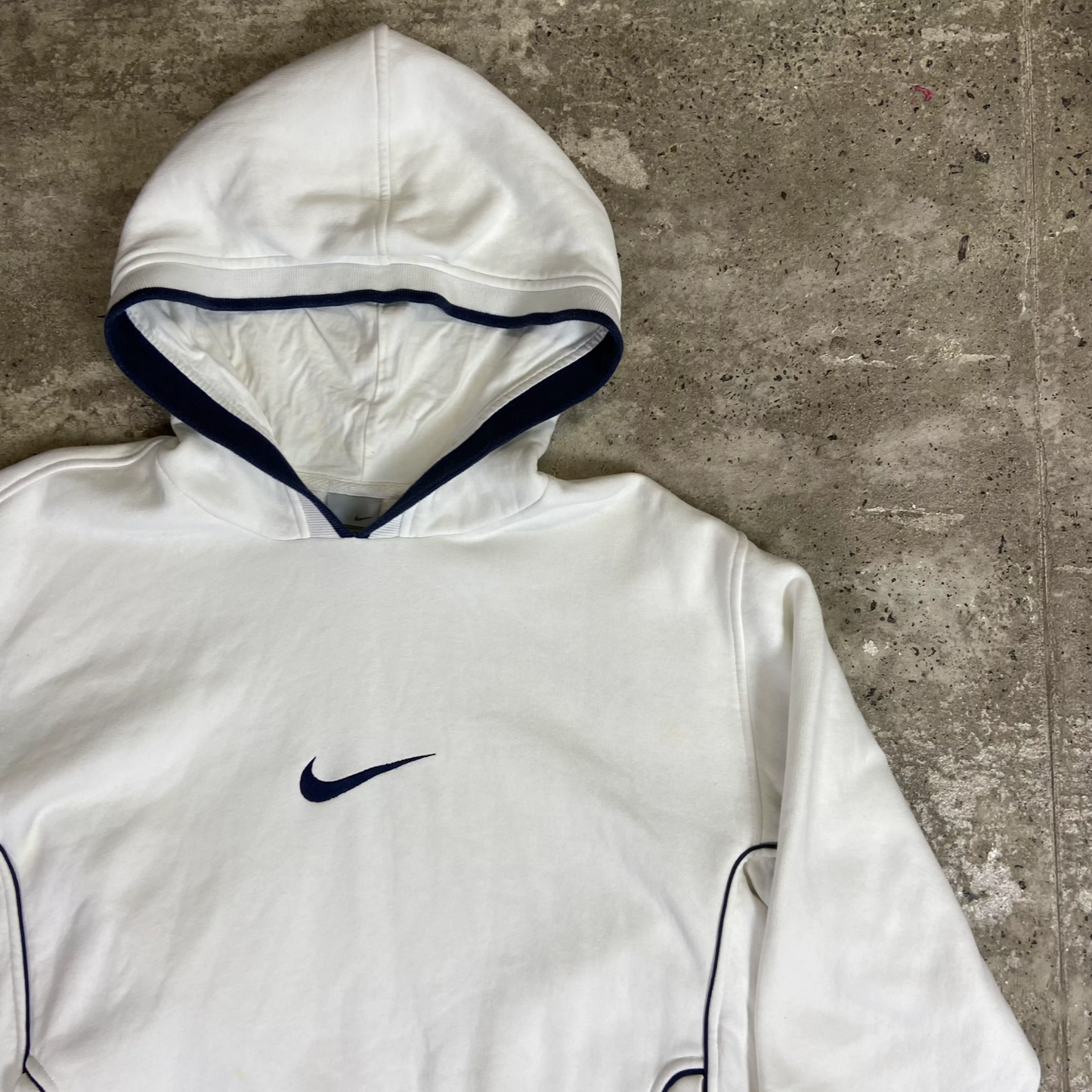 1990s NIKE CENTER SWOOSH REVERSE WAVE HOODIE