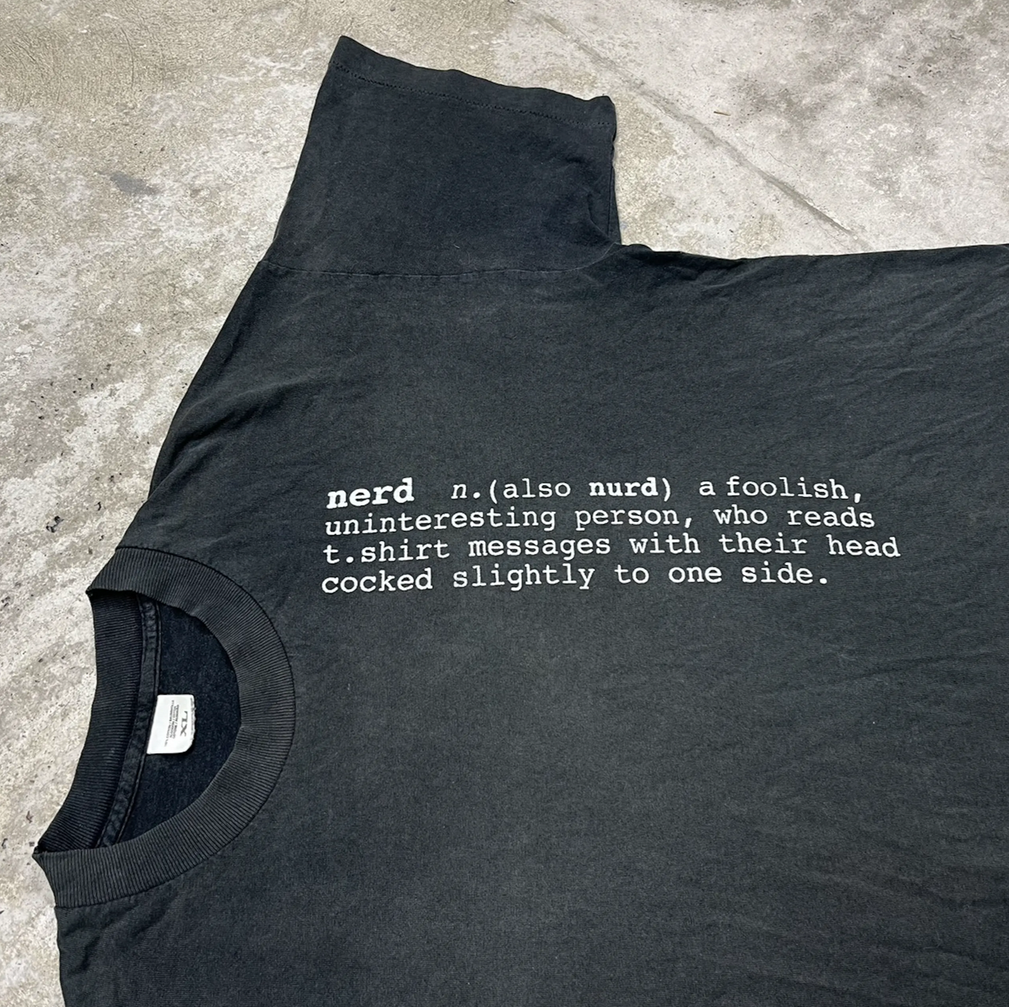 1990s "NERD" SUNFADED SINGLE STITCHED TEE
